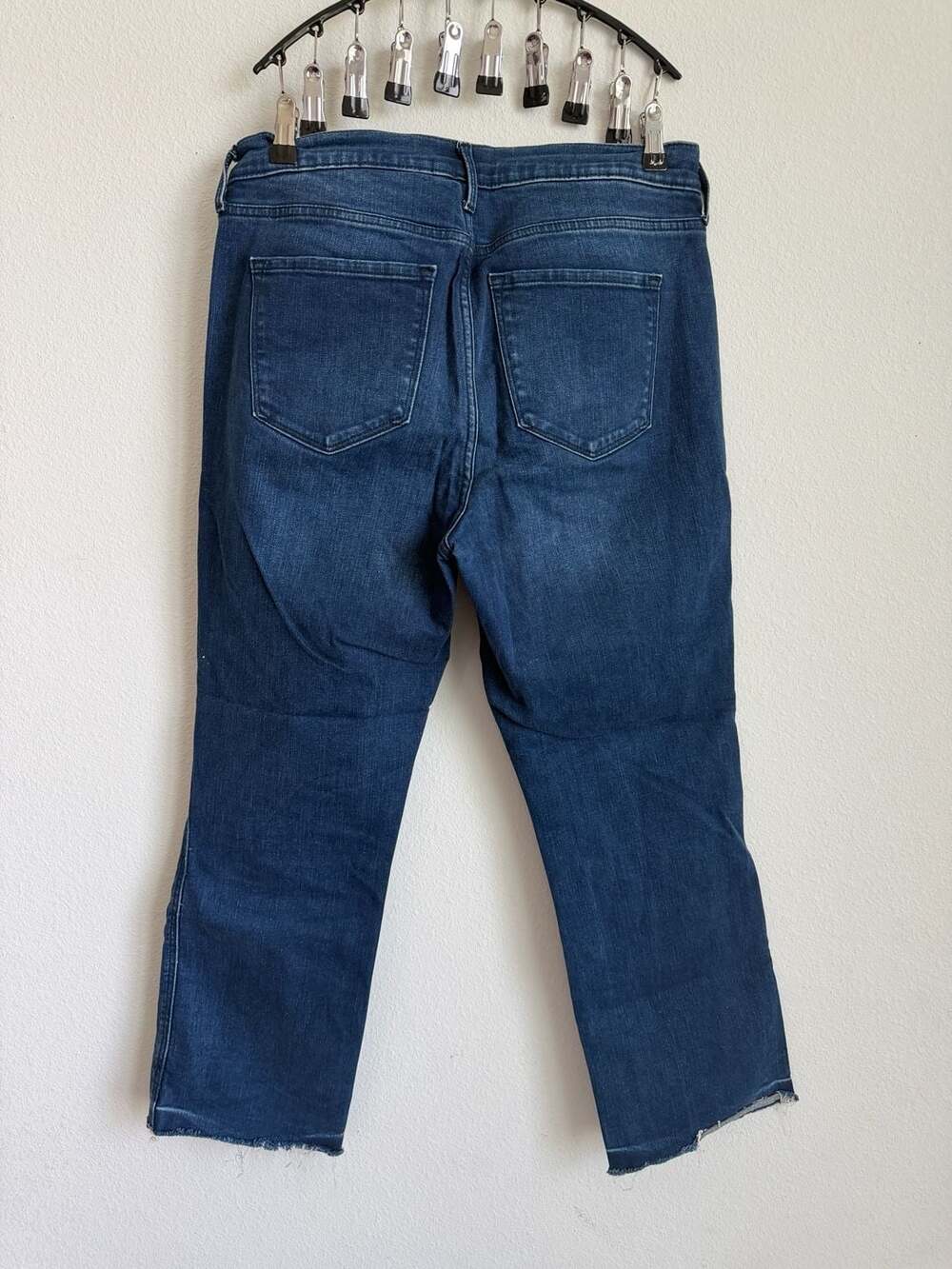 Flying Monkey Jeans Midrise Cropped Straight Dark Wash Denim